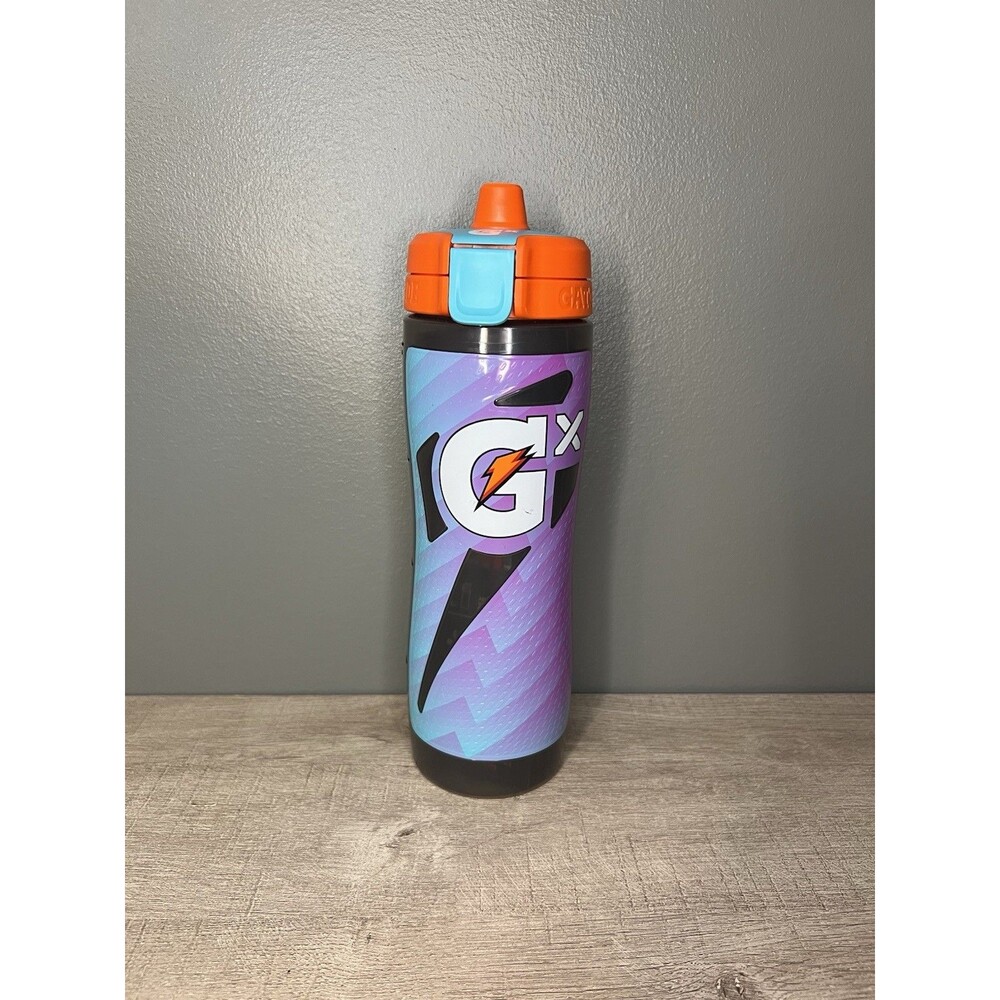 NEW Gatorade Gx Bottle Momentum Neon Blue Hydration Flip Top NWT